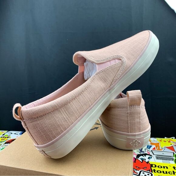 Sperry Crest Shimmer Pink Slip Ons Women's Various Sizes - Picture 10 of 13